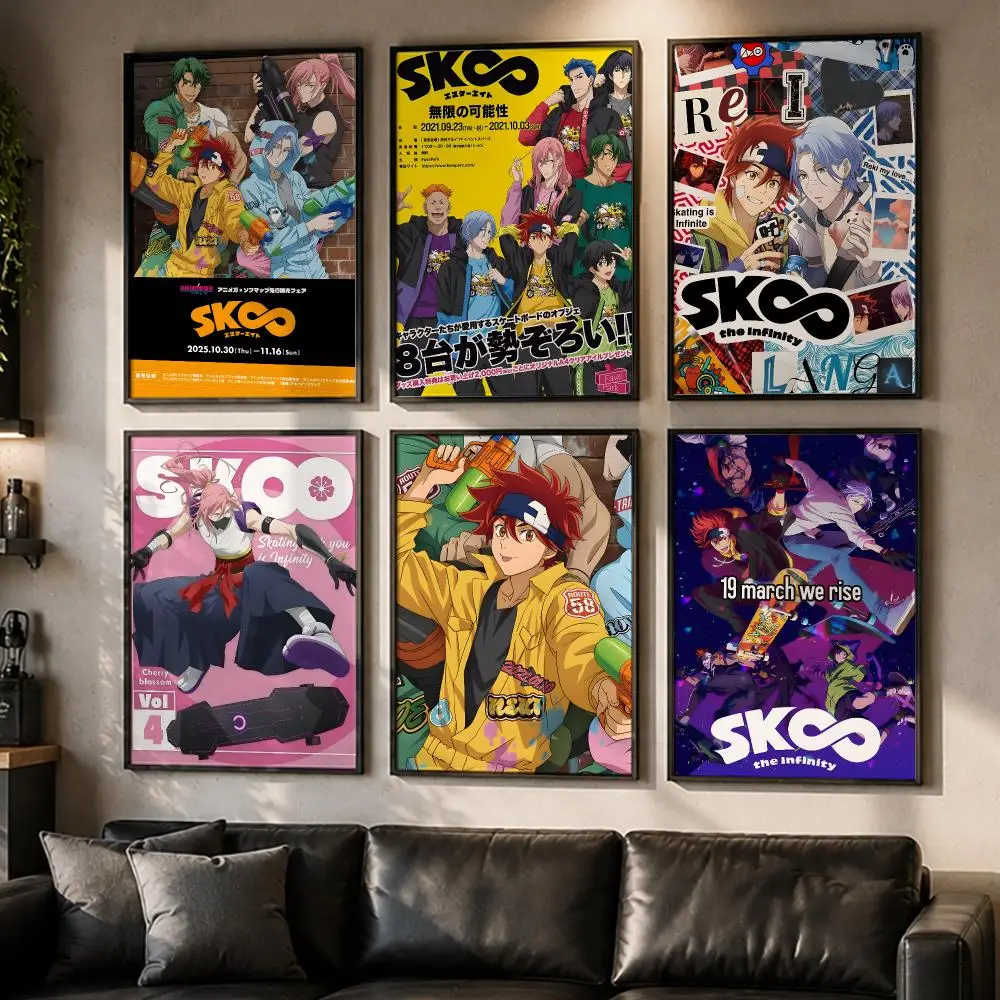 Cool Anime SK8 the Infinity Poster No Glue Residue Self-Adhesive Art Poster Wall Decor for Bedroom Living Room