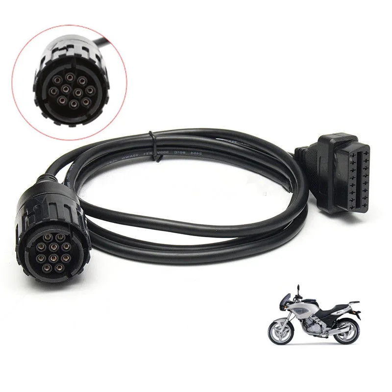 2 Option for BMW 10pin 20Pin Transfer To 16 Pin OBD2 Cable for BMW ICOM EFI Motorcycle 10Pin Adapter 10P 20P Plug Scanner Socket