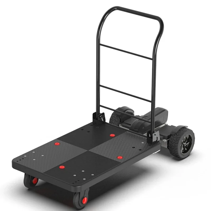 Somatosensory electric trolley, grocery shopping, express cargo flatbed truck, warehouse trolley, small moving truck