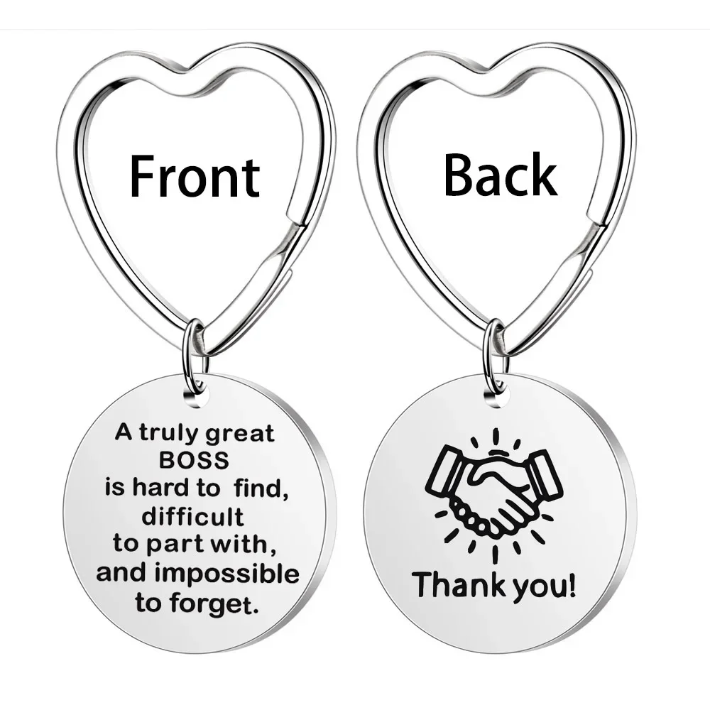 Office Keychain Thank You Appreciation Gifts for Boss Mentor Leader Supervisor Retirement Leaving Keyring Coworker Key Chains