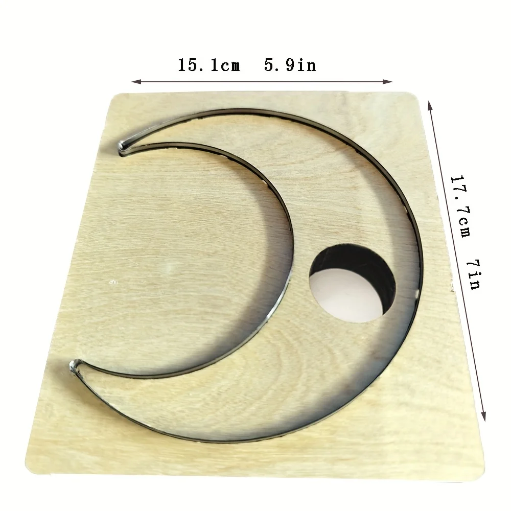 

Black Leather Moon-Shaped Cutting Die Mold - Crater Texture Stamping for DIY Crafts, Scrapbooking, Making - Precision Moon Phase
