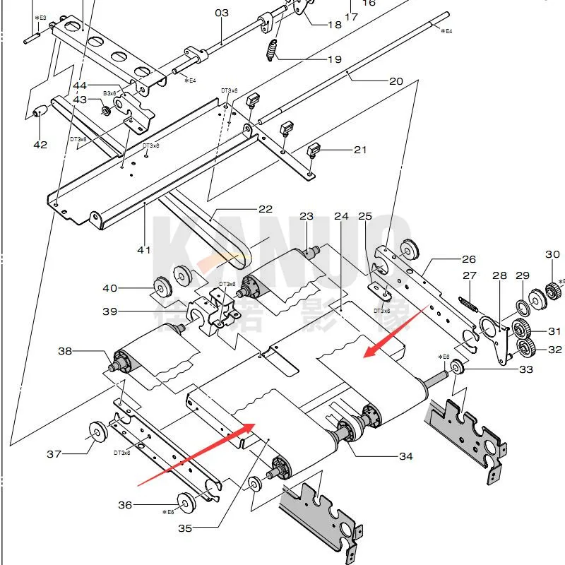 323D981418 323D981418B Belt in Carry Out Section Fuji Frontier 340 340E SLP1000-SE Minilab Machine