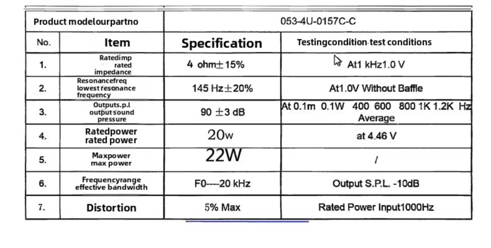 MW Audio 3" Gelber Glasfaser-Lautsprecher 4 Ohm 20W, Mittelbass-Tieftöner 95dB für Multimedia – Detail 3