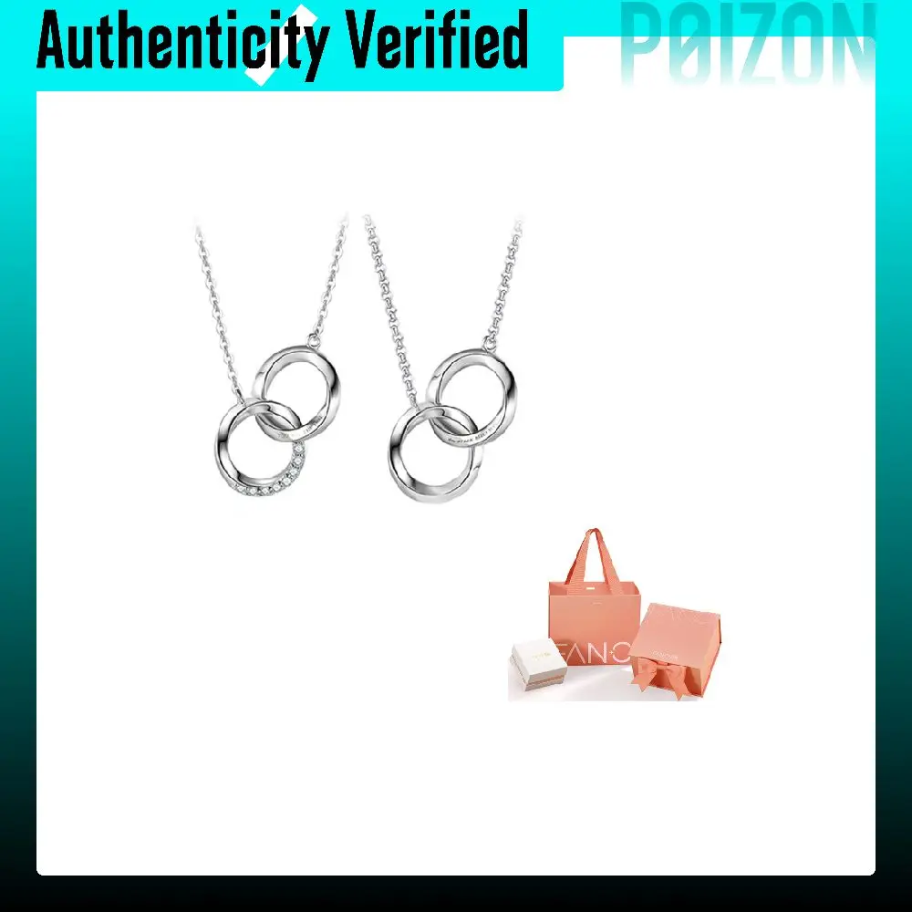 FANCI 925 Sterling Silver, Synthetic Cubic Zirconia Ceramic Necklaces Unisex SN00034W000