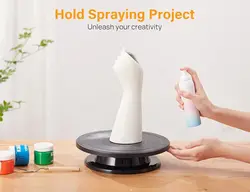 Rotate Turntable Sculpting Wheel Revolving Cake Turntable Black Painting Turn Table Lightweight Stand for Paint Spraying Spinner