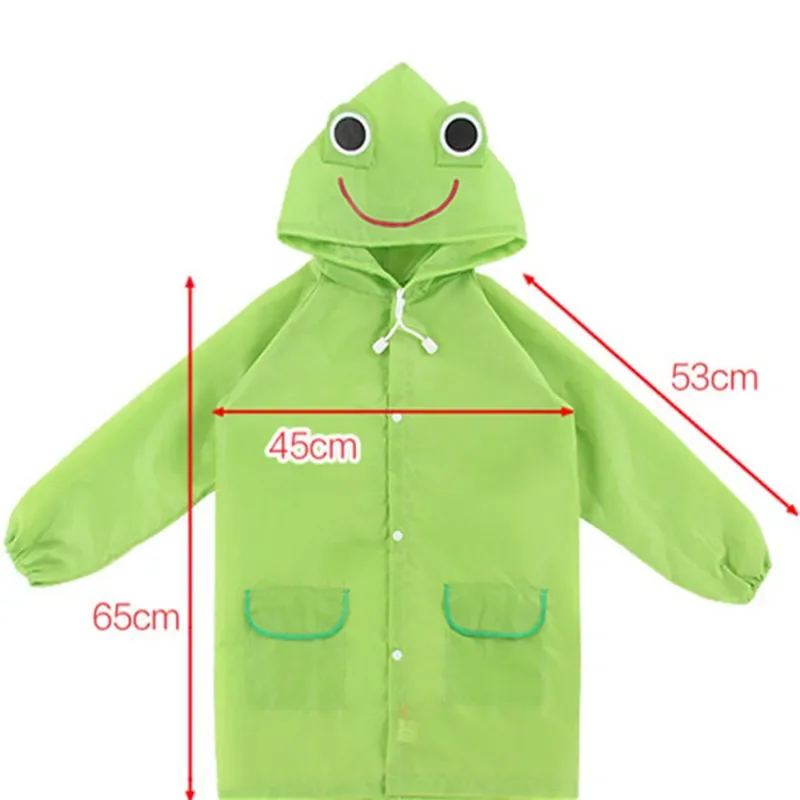 1PC Cute Cartoon Animal Style Waterproof Raincoat for Children Raincoat Kids Rainwear Rainsuit Student Poncho 5 Colors Available