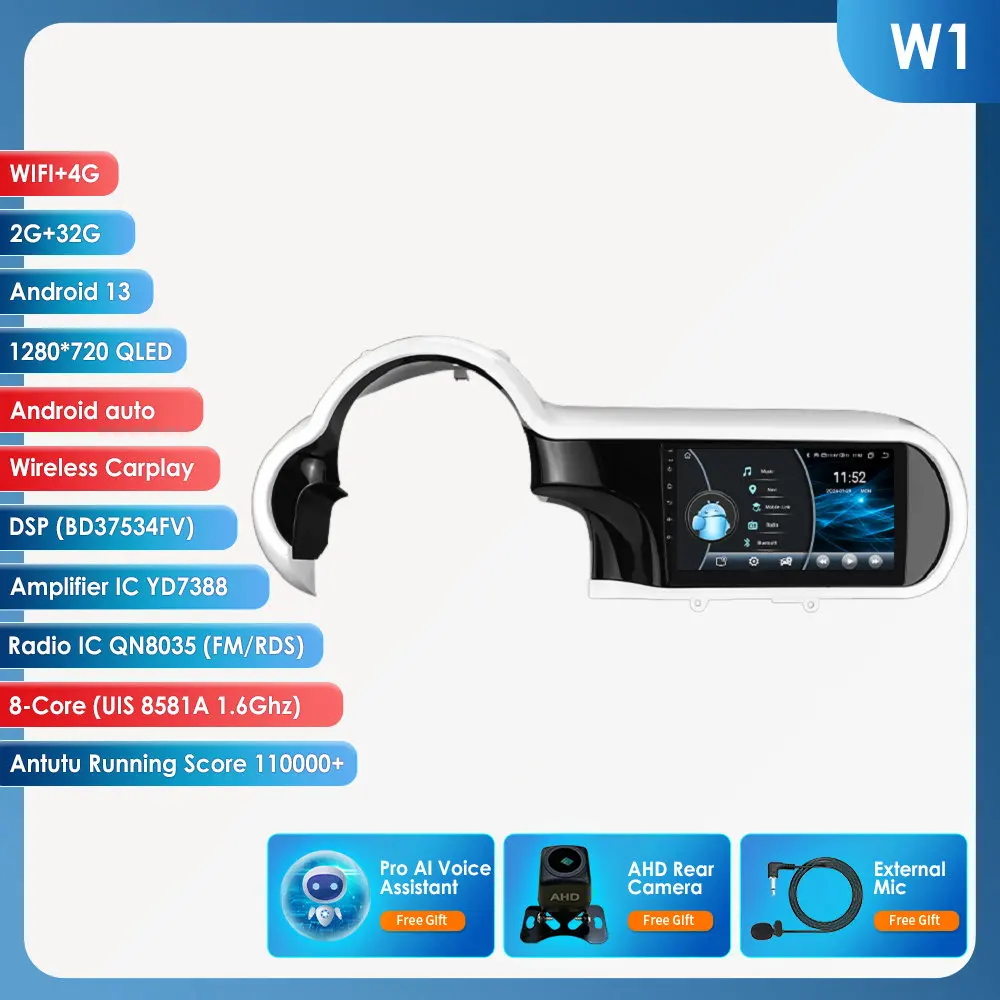 2din Android13 Autoradio Voor Renault Twingo 2014-2024 Auto Multimediaspeler Autoradio Navigatore Draadloze Carplay 360Camera