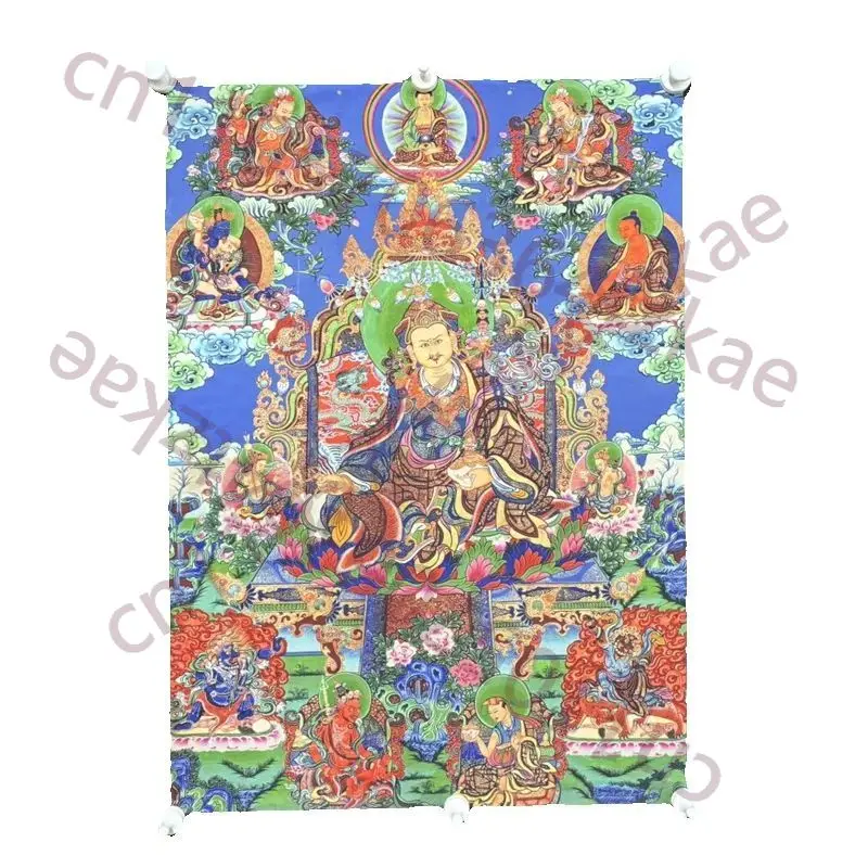 

Tibetan Buddhism Bodhisattva Silk Tangka Art - Handmade Old Wall Hanging Decorations Great Achiever Fine Buddhist Decor