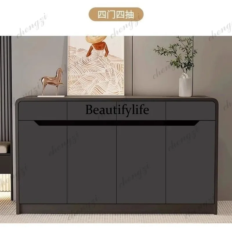 Z138  retro style shoe cabinet, modern simple door porch cabinet, heightened and durable storage cabinet