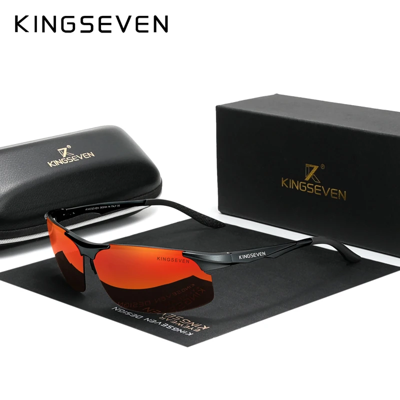 KINGSEVEN Photochromic Polarized Men\'s Chameleon lens Male Sun Glasses Aluminum sunglasses for men oculos de sol masculino