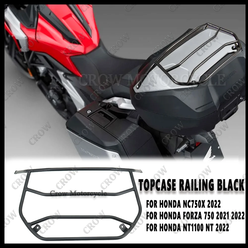 

For Honda NC750X NC 750 X 2022 Motorcycle Rear Luggage Rack Topcase Rack Trunk Luggage Carrier Tour Pack Aluminum Black NC750X