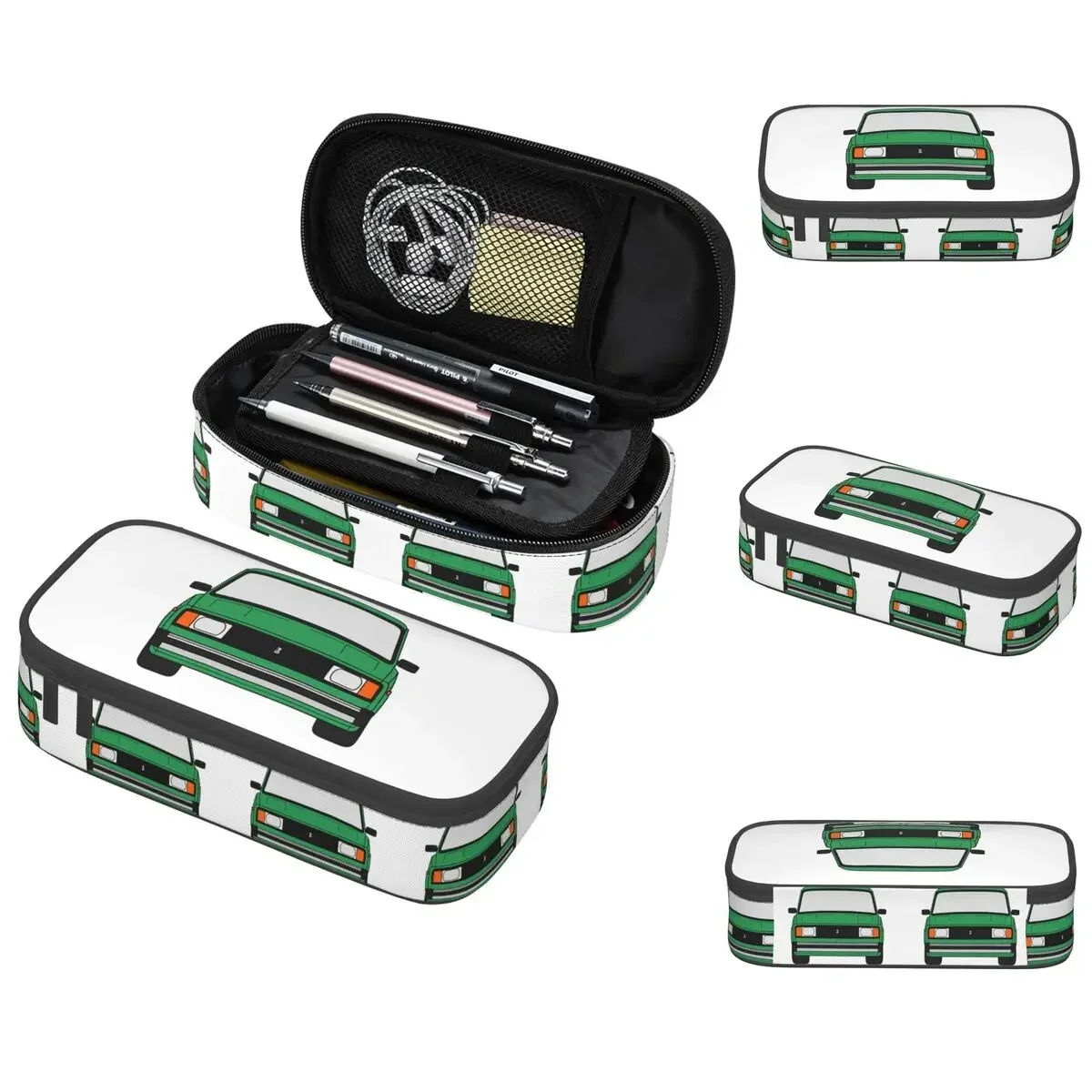 

Lada VAZ 2104 2105 2107 Nova Riva Green Color Pencil Case for Kids Gifts Pen Box Pencil Bag Stationery Supplies Pen Holder Bag