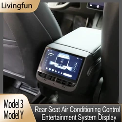 Livingfun For Tesla Model 3 Model Y Touch carplay Screen Rear Seat Air Control  Entertainment System Display accessories 2023