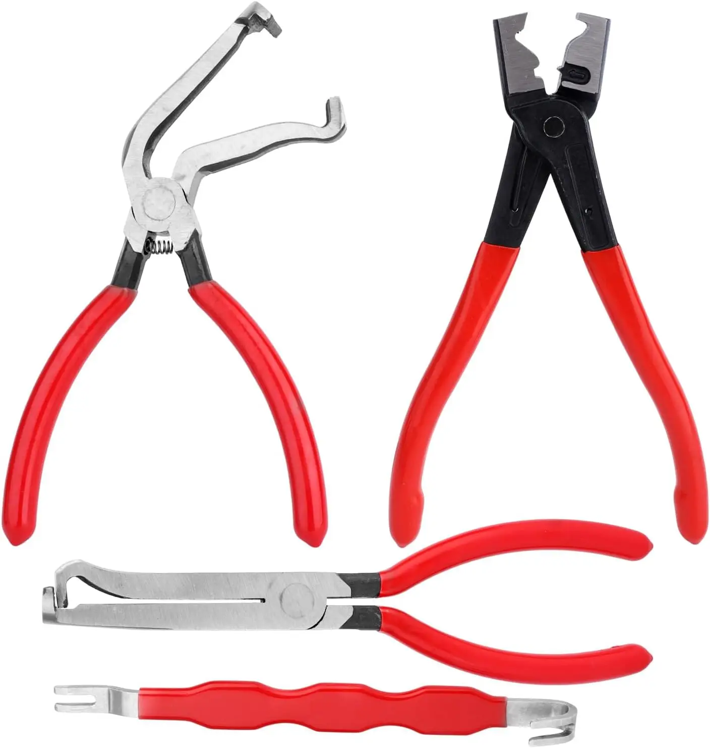 

4pcs Automotive Electrical Disconnect Pliers, Straight & 60° Angled, Multi-Purpose Wire Connector Separator for Car Truck Repair