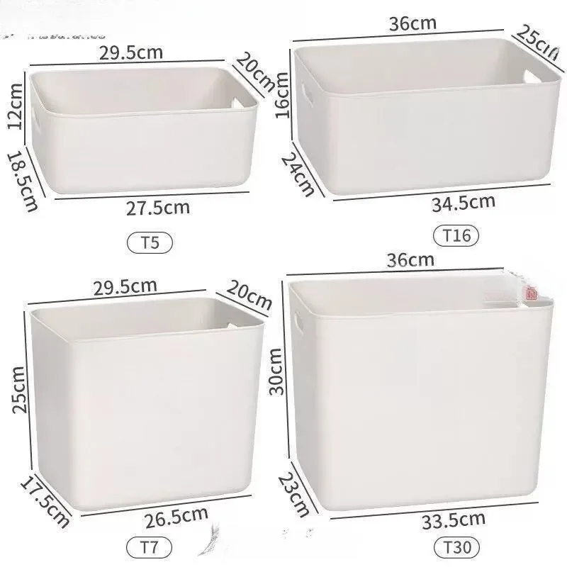 Plastic Storage Box Dustproof Uncovered for Clothes Cosmetics Toys Miscellaneous Items Organizer Desktop Storage Basket