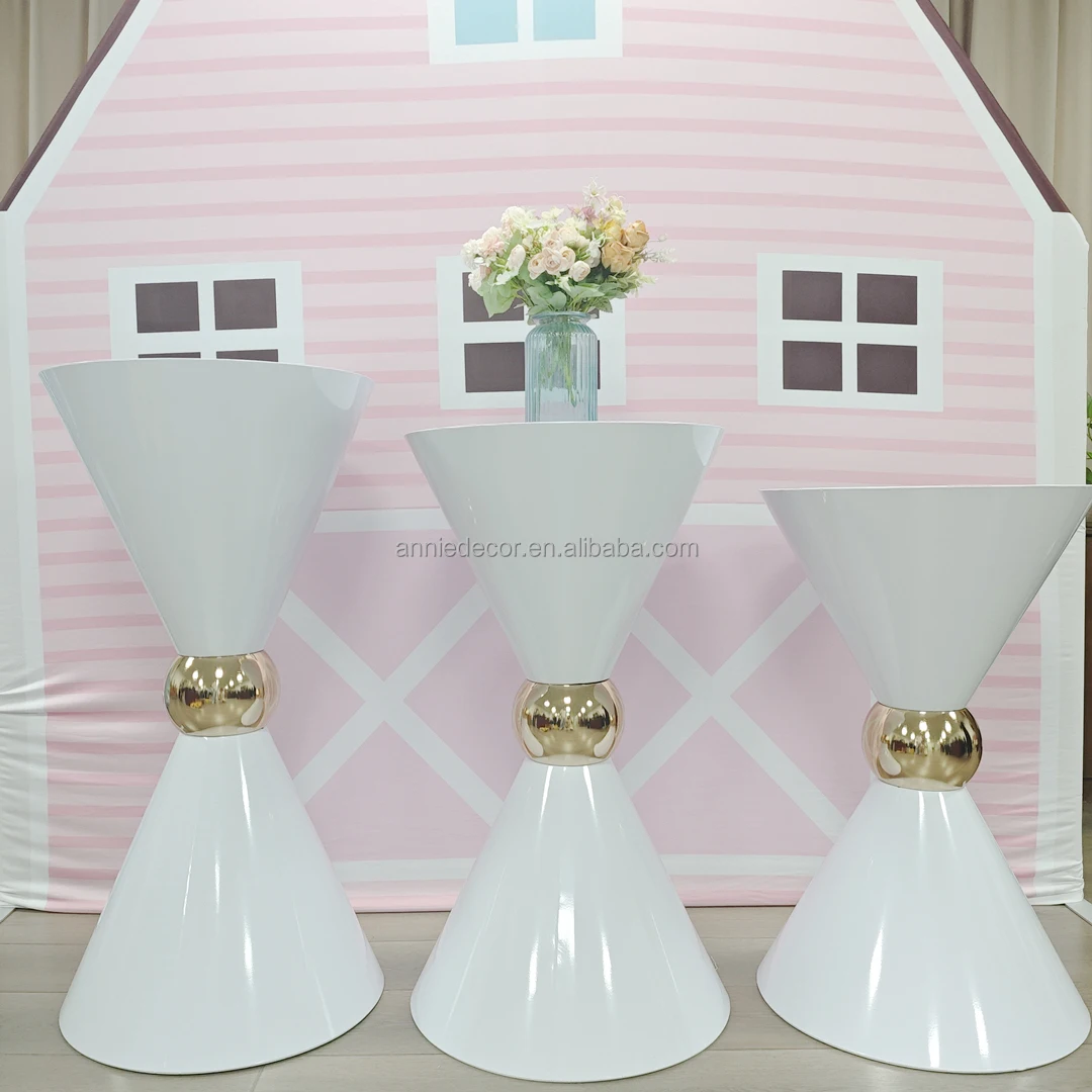 

Modern Metal White Cake Dessert Table Stand Plinths Pedestal Display Set for Birthday Party Baby Shower Wedding Event Decoration
