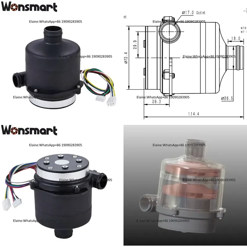 15.8kpa High Pressure 48V Dc Brushless High Speed Small Blower Fan Centrifugal Fan Three Phase Brushless Motor D90*l114mm