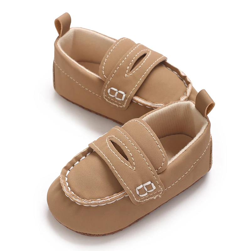 Einfarbige, lässige Baby-Wanderschuhe mit weicher Sohle, geeignet für Säuglinge und Kleinkinder im Alter von 0–1 Jahren, Bohnenschuhe und Vorfußschuhe – Detail 18
