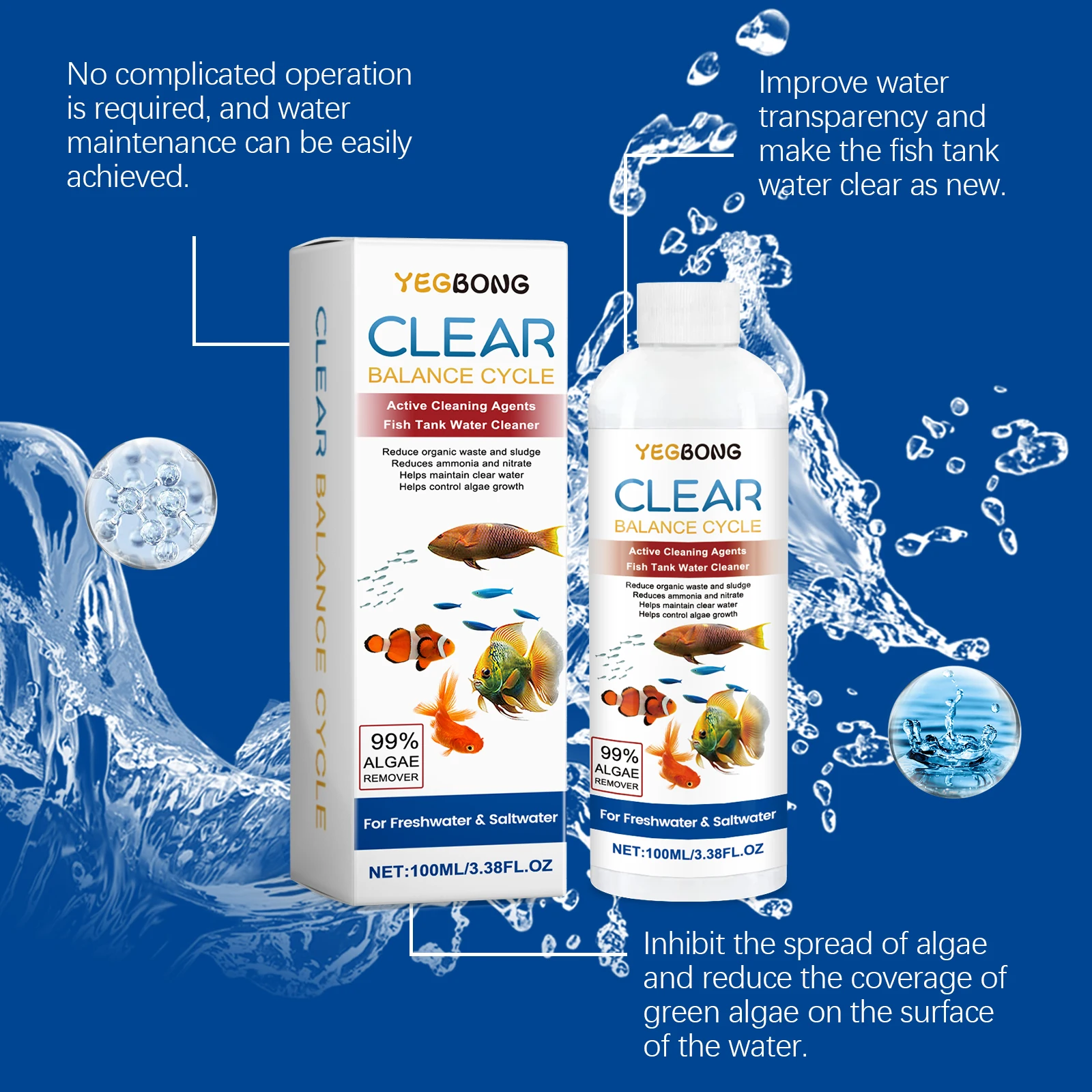 100ML Balık Tankı Su Temizleyi - Aquarium Fish Tank Cleaner incelemesi ve fiyatı
