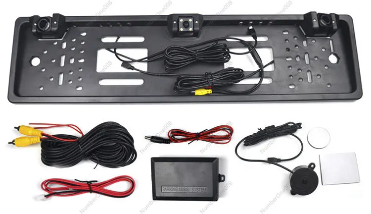 European license plate frame camera radar European license plate frame camera Car blind spot viewing system