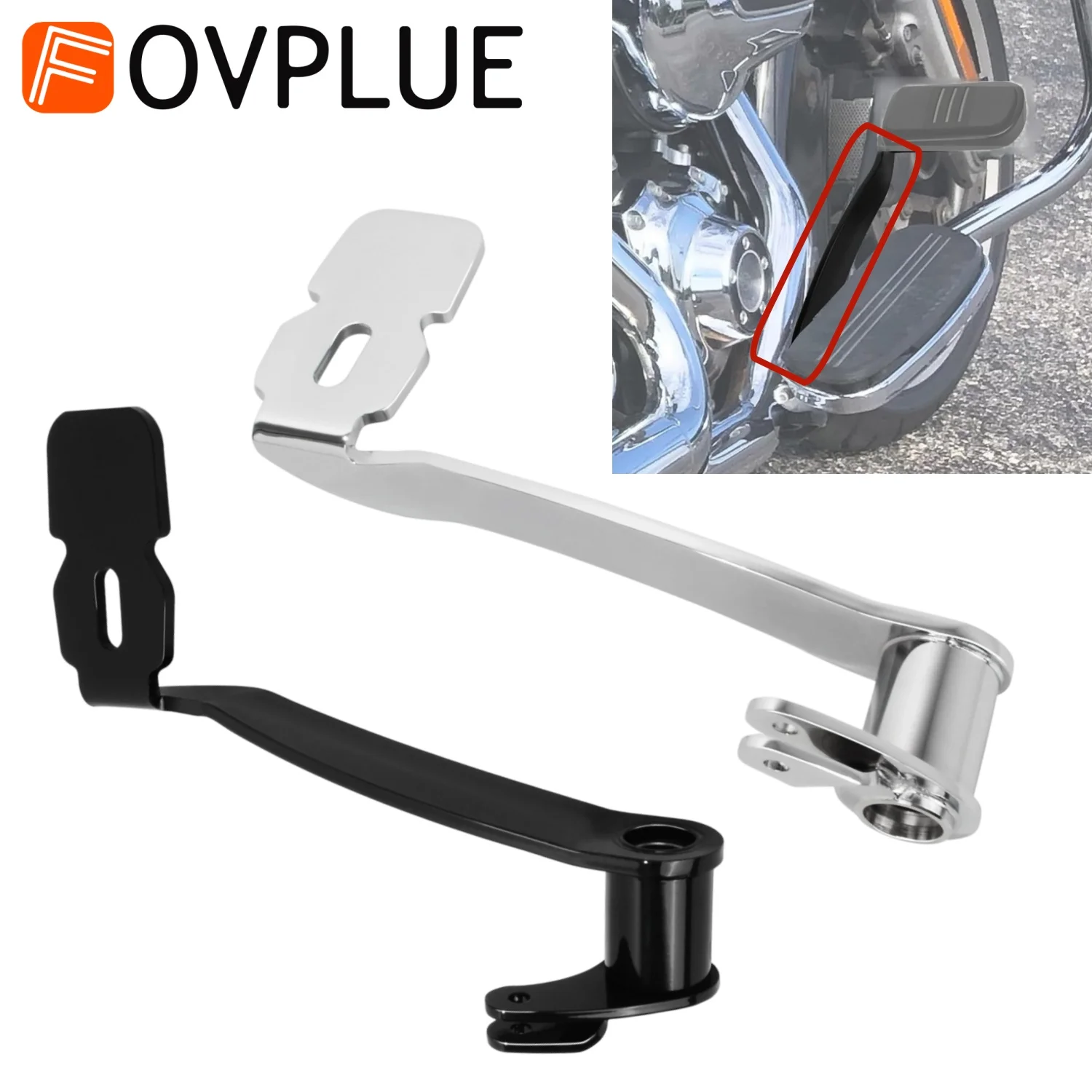 Motorcycle Rear Brake Lever Footrest Pedal For Harley Touring Road King CVO Road Glide Electra Glide Road King Street Glide FLHX