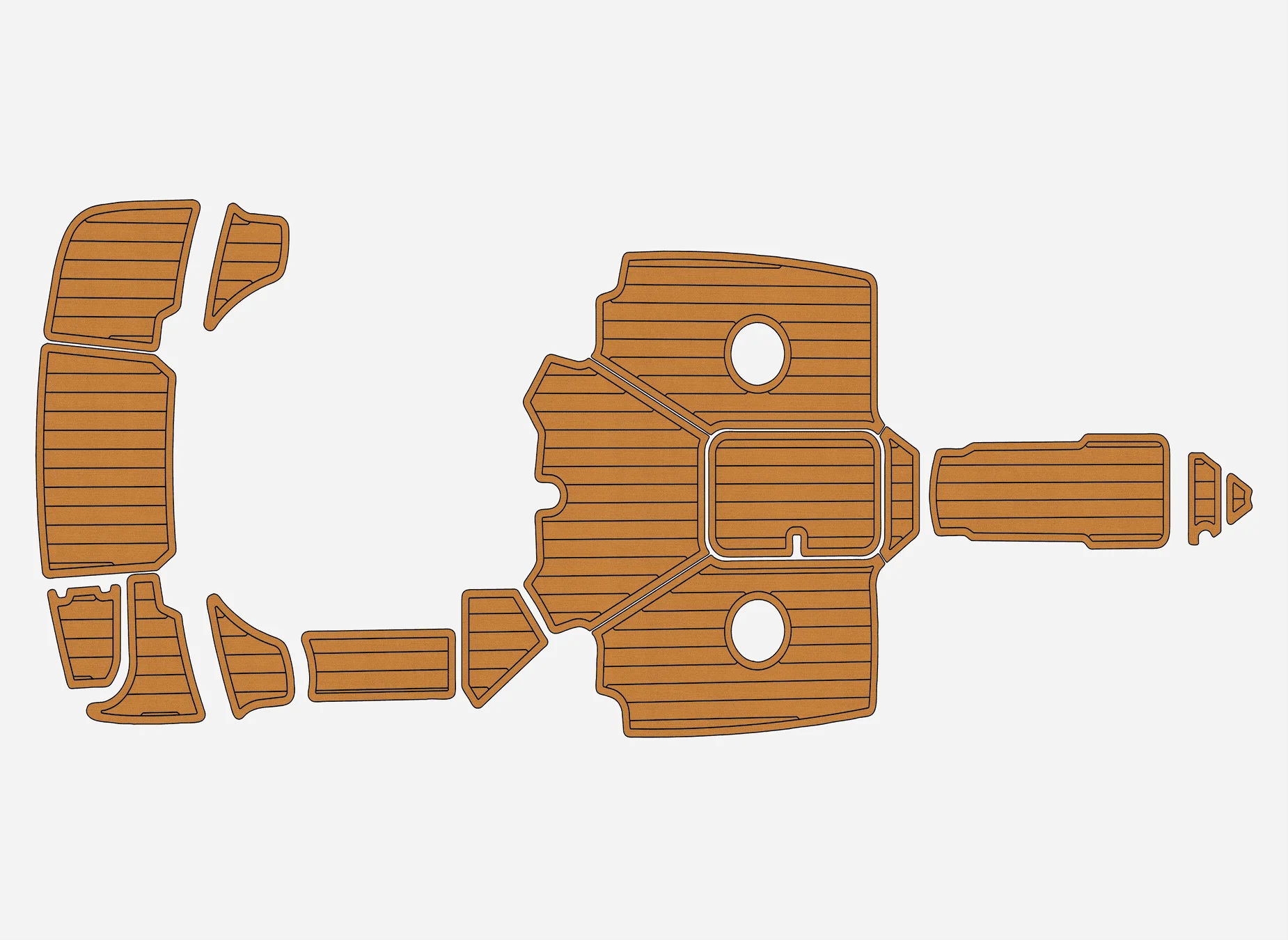 

Противоскользящее самоклеящееся покрытие из ЭВА (6 мм) для палубы яхты Bryant 219 (2007-2008) – прочный морской пол для кокпита