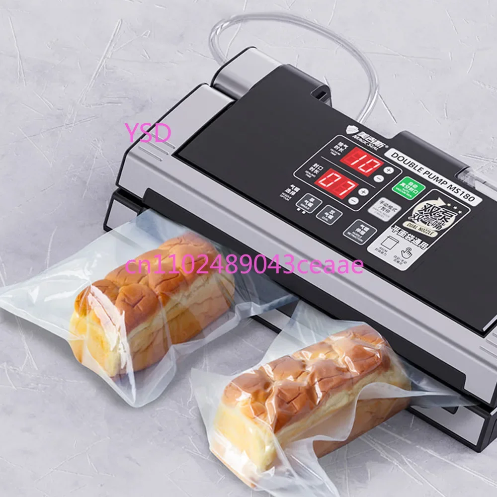 Sealer Plastic Sealing Machine for Smooth Aluminum Foil Anti static Bag SM180 40CM Commercial Double Pump Vacuum