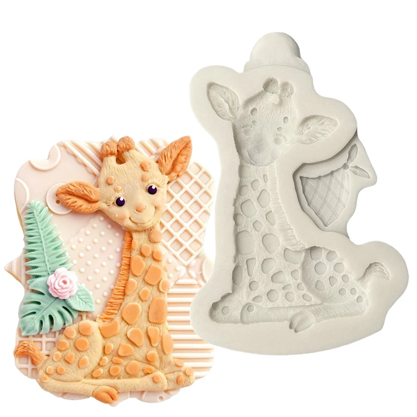 Giraffe Silicone Mold Fondant Chocolate Sugarcraft Mold Cake Decorating Tools Baking Accessories