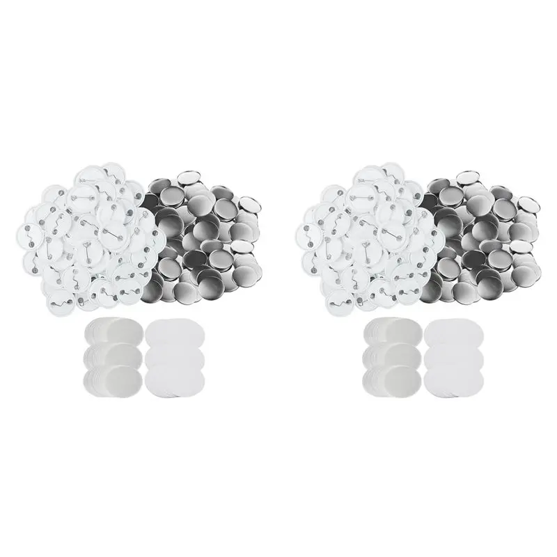 

Feb.600 Sets 32Mm/1.25 Inch Blank Button Badge Parts For Button Machine 58Mm Button Parts, Circular Badge Blank Button Pins