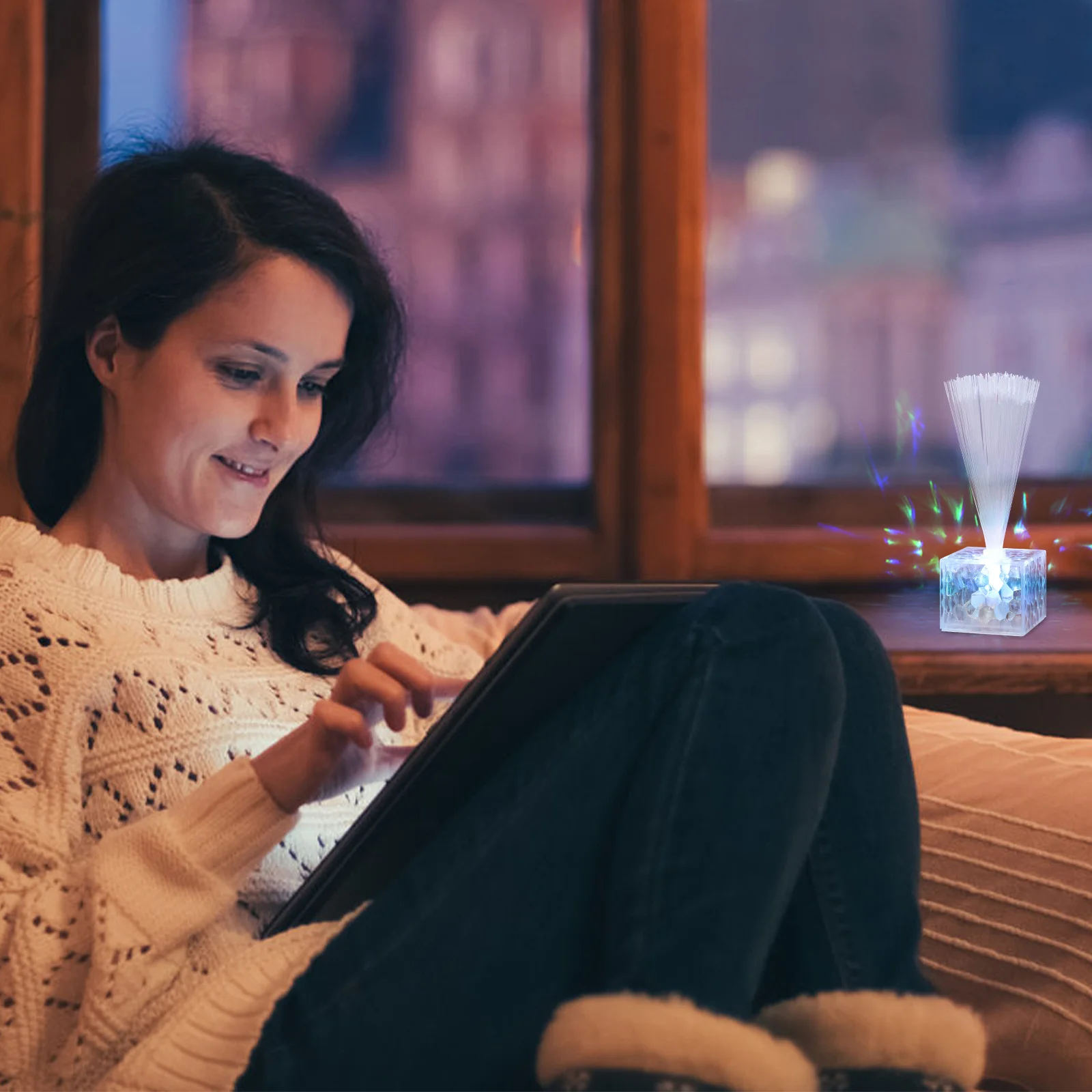 

6pcs Fiber Optic Lights Led Fiber Optic Whip Table Centerpieces For Weddings Birthday Holiday Decor Party Lights Powered