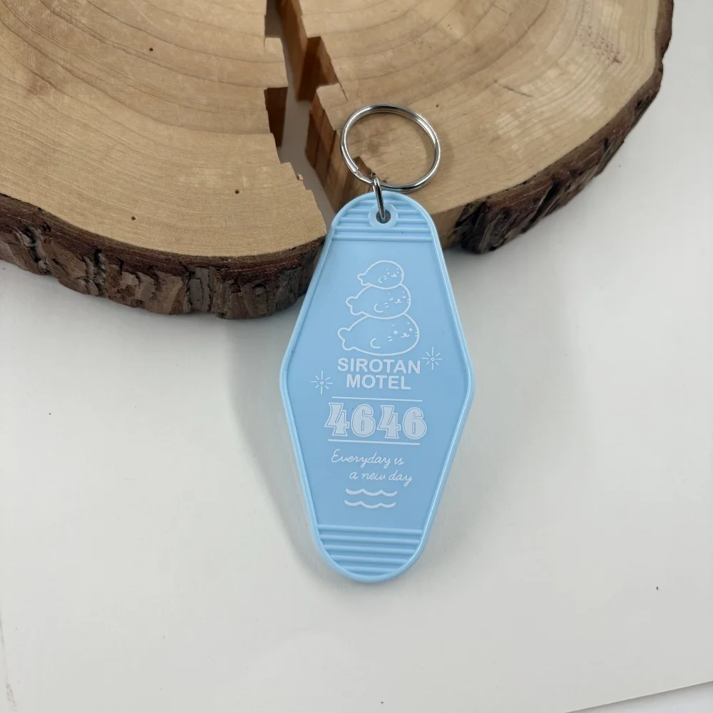 Cute Little Seal Sirotan Motel 4646 Pendant Key Chain Student Schoolbag Pendant Healing Everyday Is A New Day Key Tag