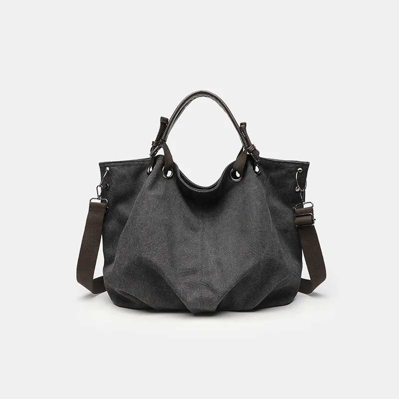 

Japanese-style retro women's tote bag commuter handbag lazy style large-capacity work canvas shoulder bag student class bag