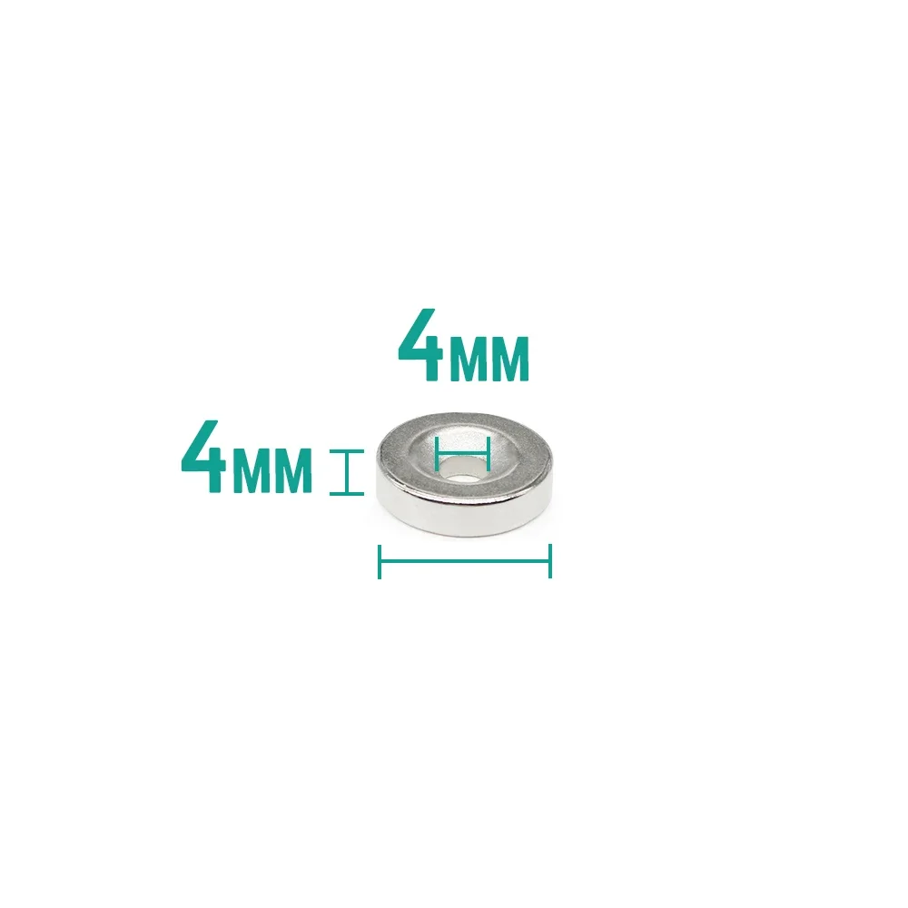 5/10/20/30/50/80PCS 15x4-4 Small Round Rare Earth Magnet 15*4 mm Hole 4mm 15x4-4mm Disc Countersunk Neodymium Magnet N35 15*4-4