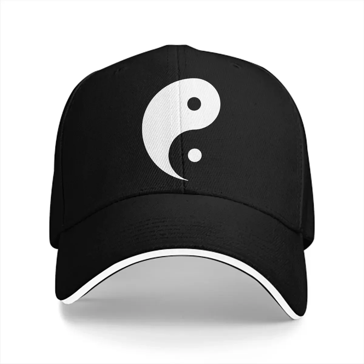 Black And White Baseball Cap Men Hats Women Visor Protection Snapback YinYang Caps