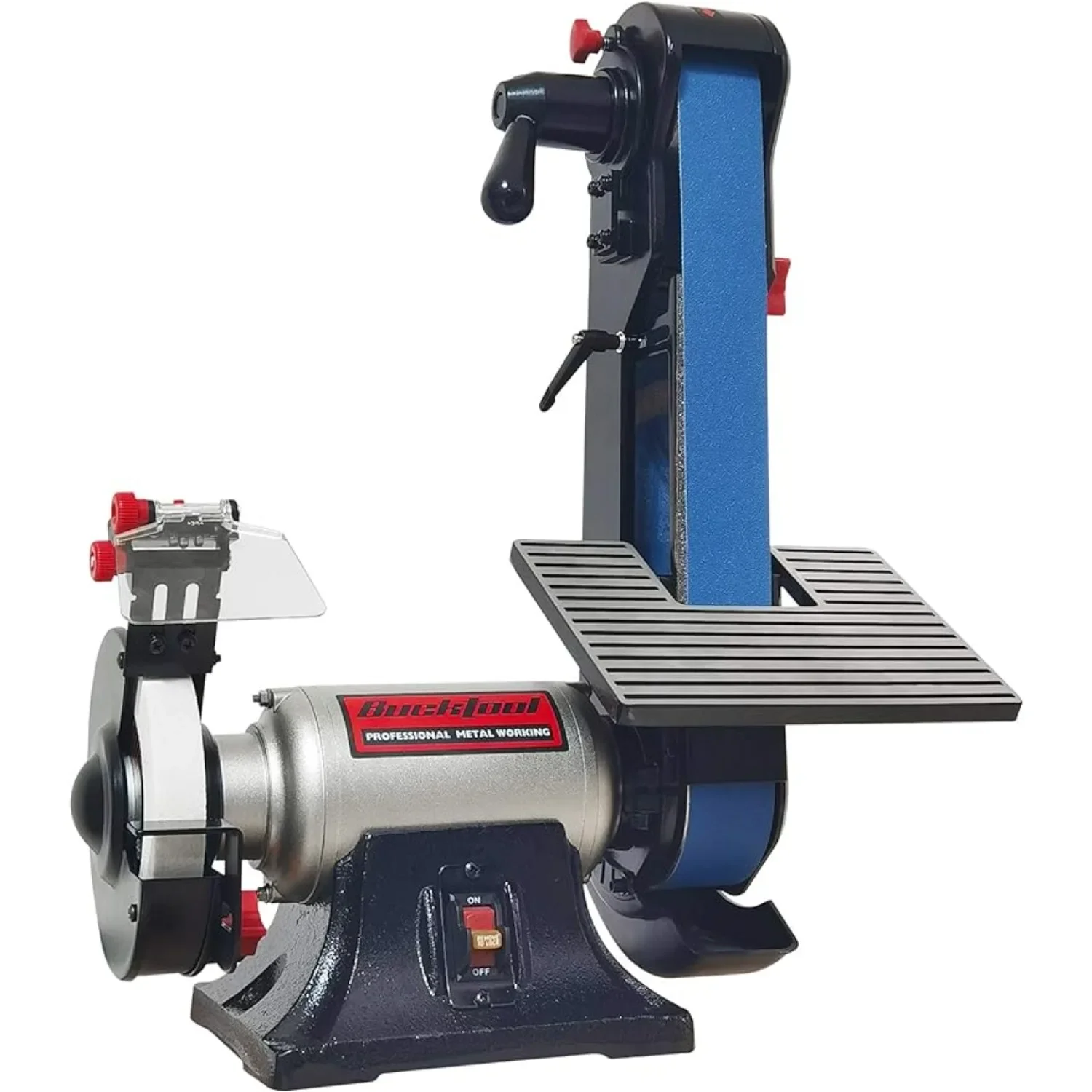 

NEW Combo 2" x 42" Belt Sander 6" Bench Grinder, Knife Sharpener with Large Work Table BG2600 Upgraded Model