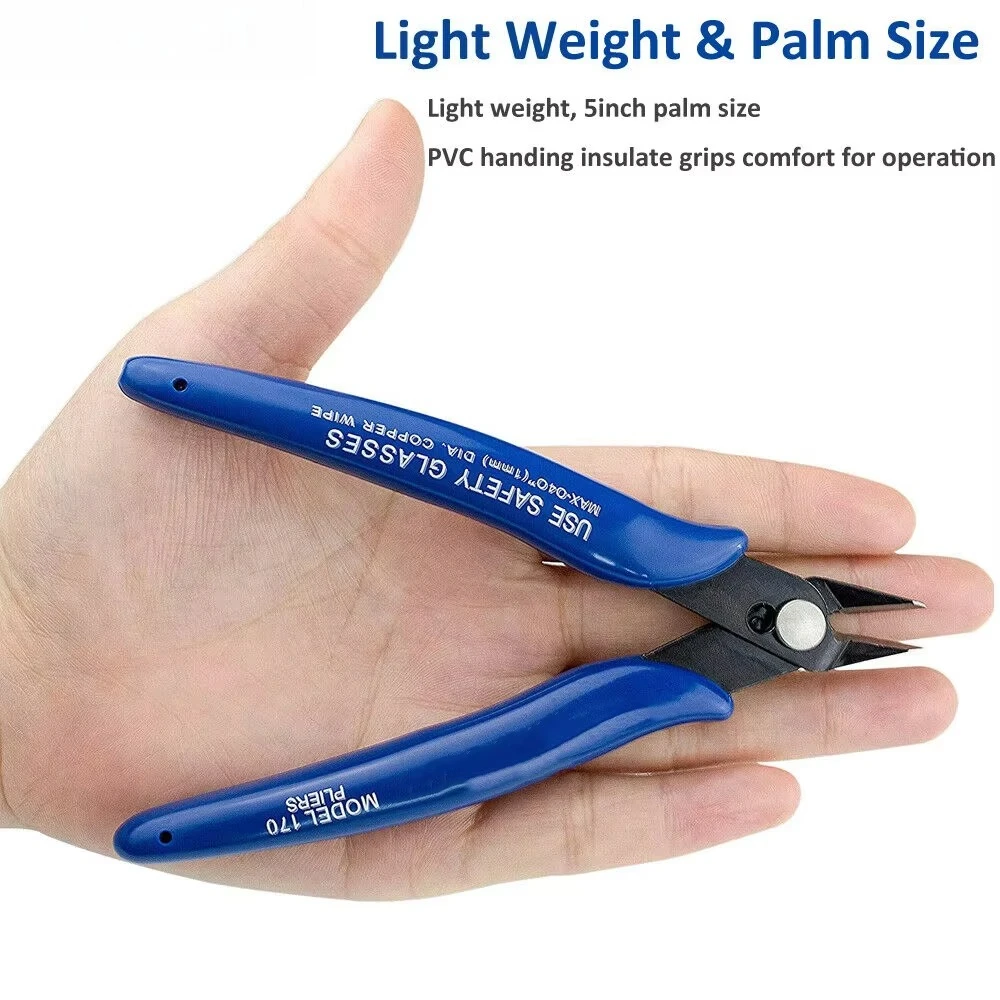 

1/2/4/10pcs Pliers Carbon Steel Pliers Electrical Wire Cable Cutters Cutting Side Snips Flush Pliers Nipper Home Hand Tools Blue
