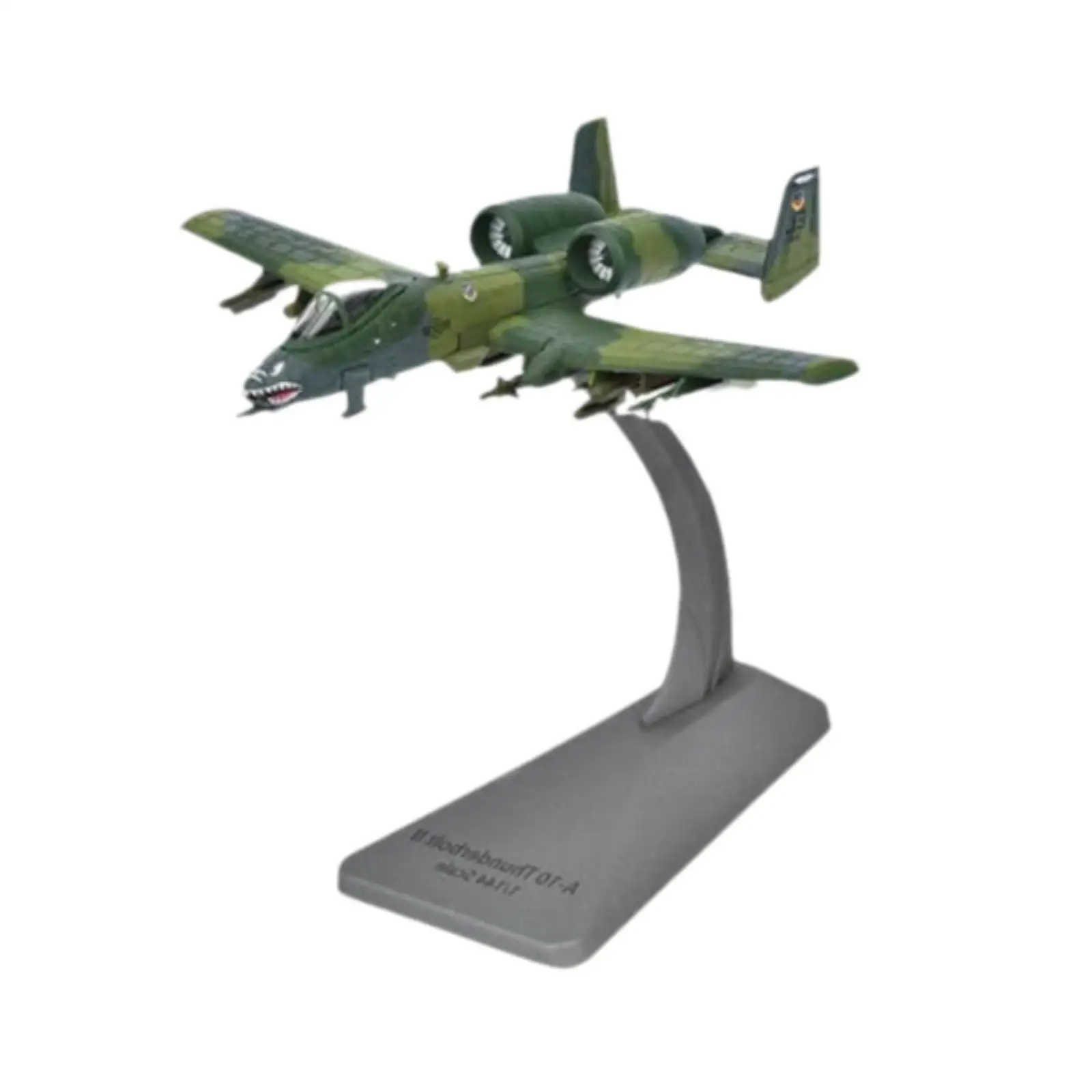 1/144 A10 with Base Aviation Commemorate Souvenir Metal Fighter Model for Home Cabinet Countertop Bookshelf Kids