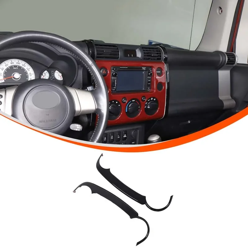 

x2 ABS Piano Black Car Central Control Navigation Screen Side Trim For Toyota FJ Cruiser 2007-2021 Car Interior Accessories