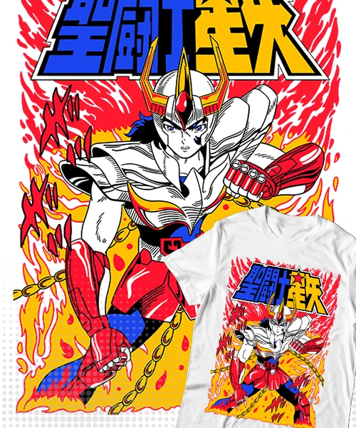 T-shirt für anime caballeros del zodiaco ikki de fénix