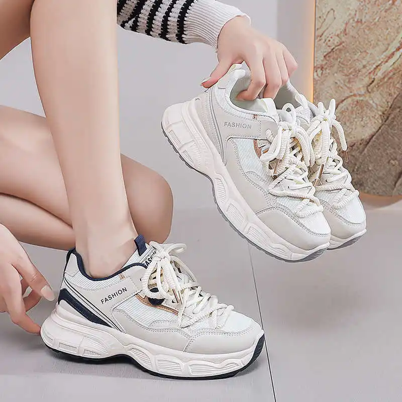 

Playform Natural Leather Autumn Women's Shoes Loafers Basketball Sneakers Woman Sports Femme Pretty Hyperbeast Retro Out