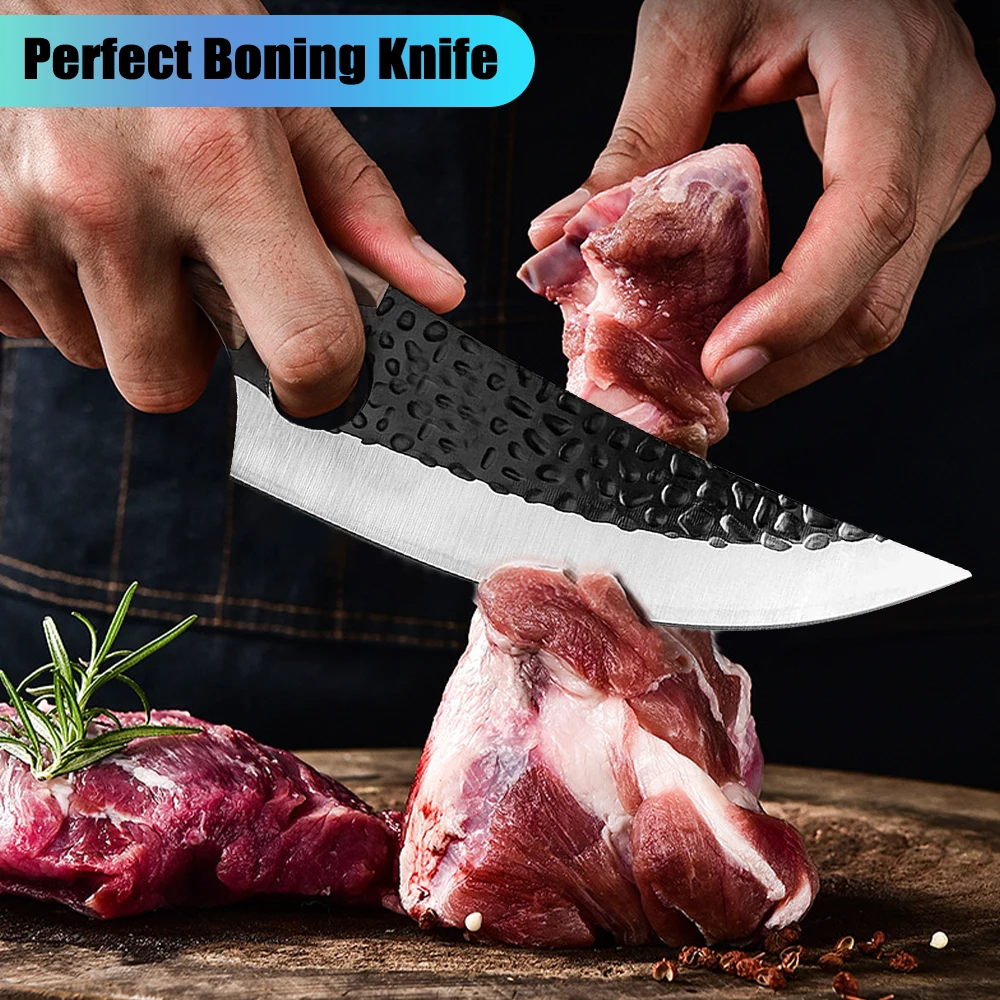 Kitchen Boning Knife Handmade Forged Chef Knife Stainless Steel Sharp Meat Cleaver Vegetable Cutter Household Chef Knife