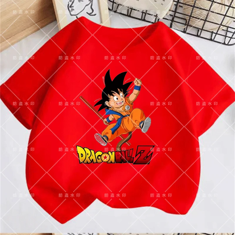 Dragon-Ball Z T-Shirt dla dzieci Kawaii zabawny letni Cartoon T-Shirt dla chłopców dziewczęce ubrania dla dzieci Z krótkimi rękawami