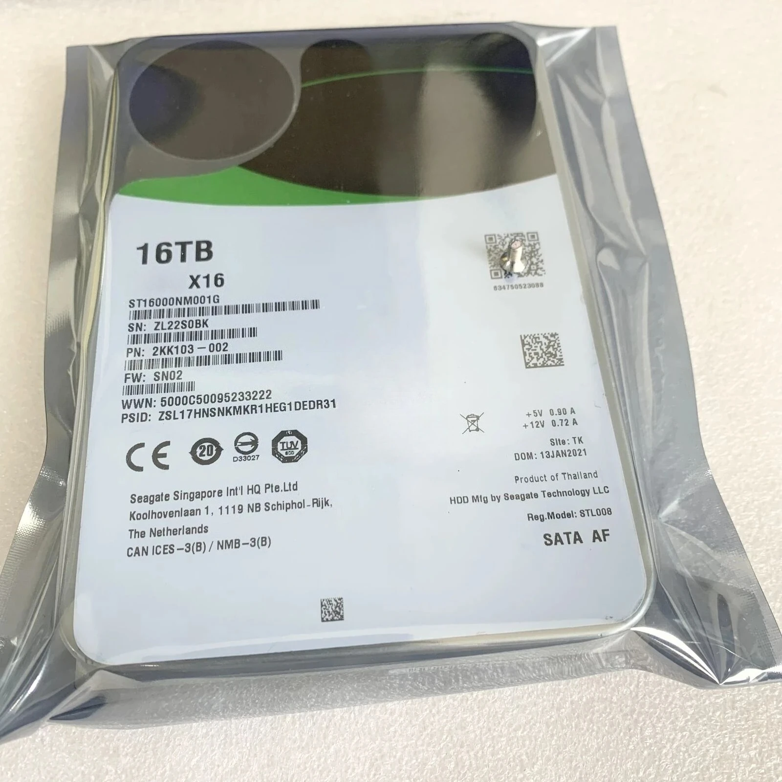 

Жесткий диск 16T ST16000NM001G 16 ТБ для настольного мониторинга NAS б/у