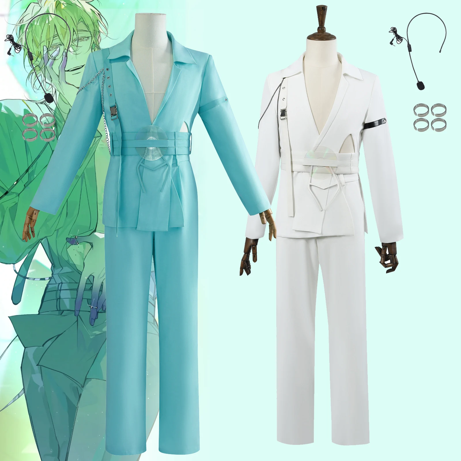 

Anime ALIEN STAGE Luka Resemblance Waist Cutout Blazer Blink Gone Costume Cosplay Wig Performance Outfit Men Idol Party Clothes