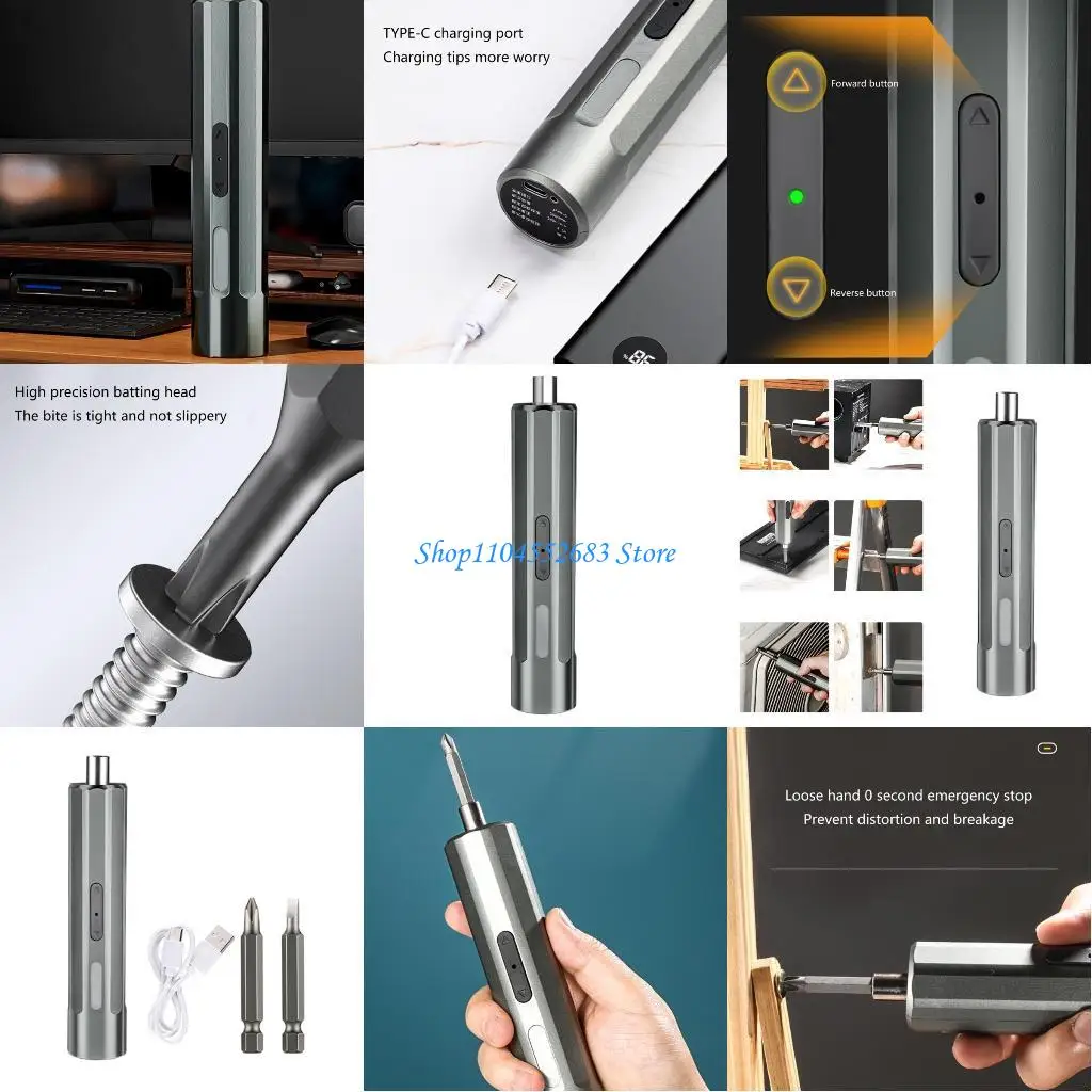 

Y6GD 3.7V Electric Screwdriver USB Rechargeables Multifucntion Manual Cordless Electric Screwdriver Drill Power Tool