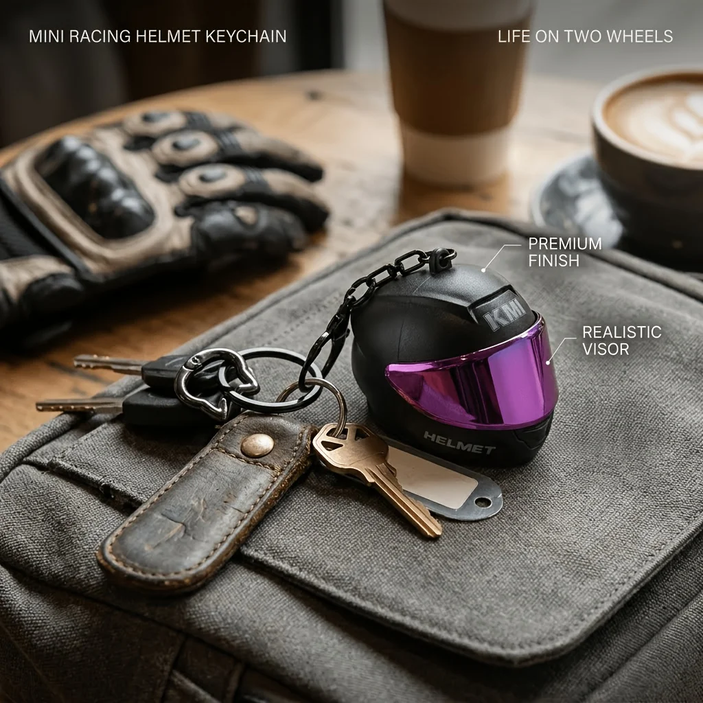 Motorrad-Schlüsselanhänger, Schlüsselring, Taschenanhänger, Autoschlüsselanhänger, Geschenk für Motorradfahrer, Zubehör-Set für Männer und Frauen Biker – Detail 4