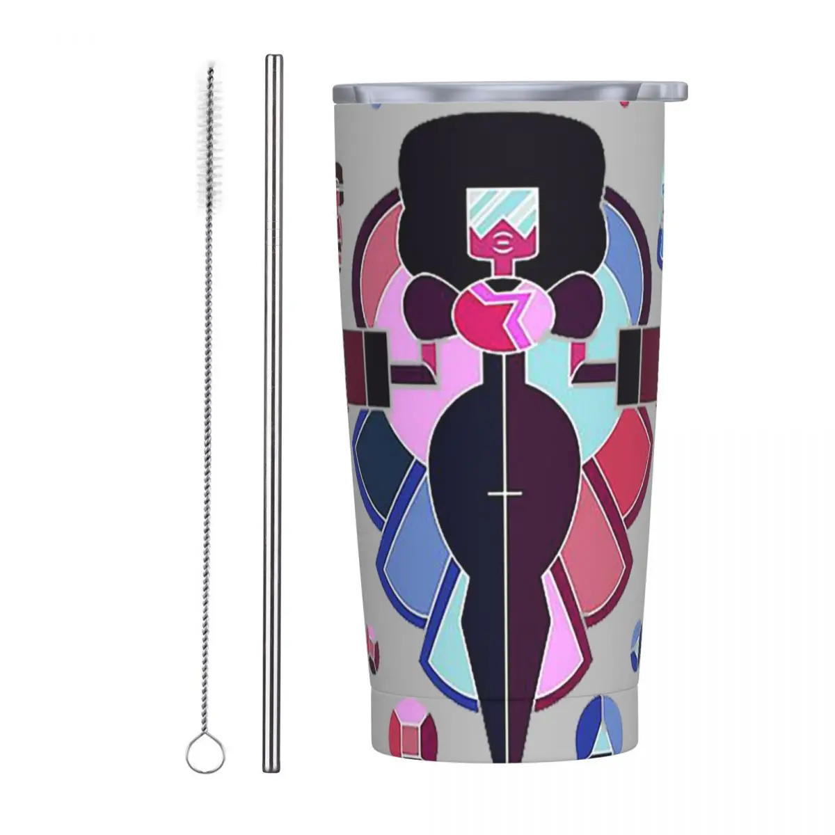 

Garnet Steven Stainless Steel Tumbler Vacuum Insulated Mug Thermal Cold Cups Straws With Lid 20oz