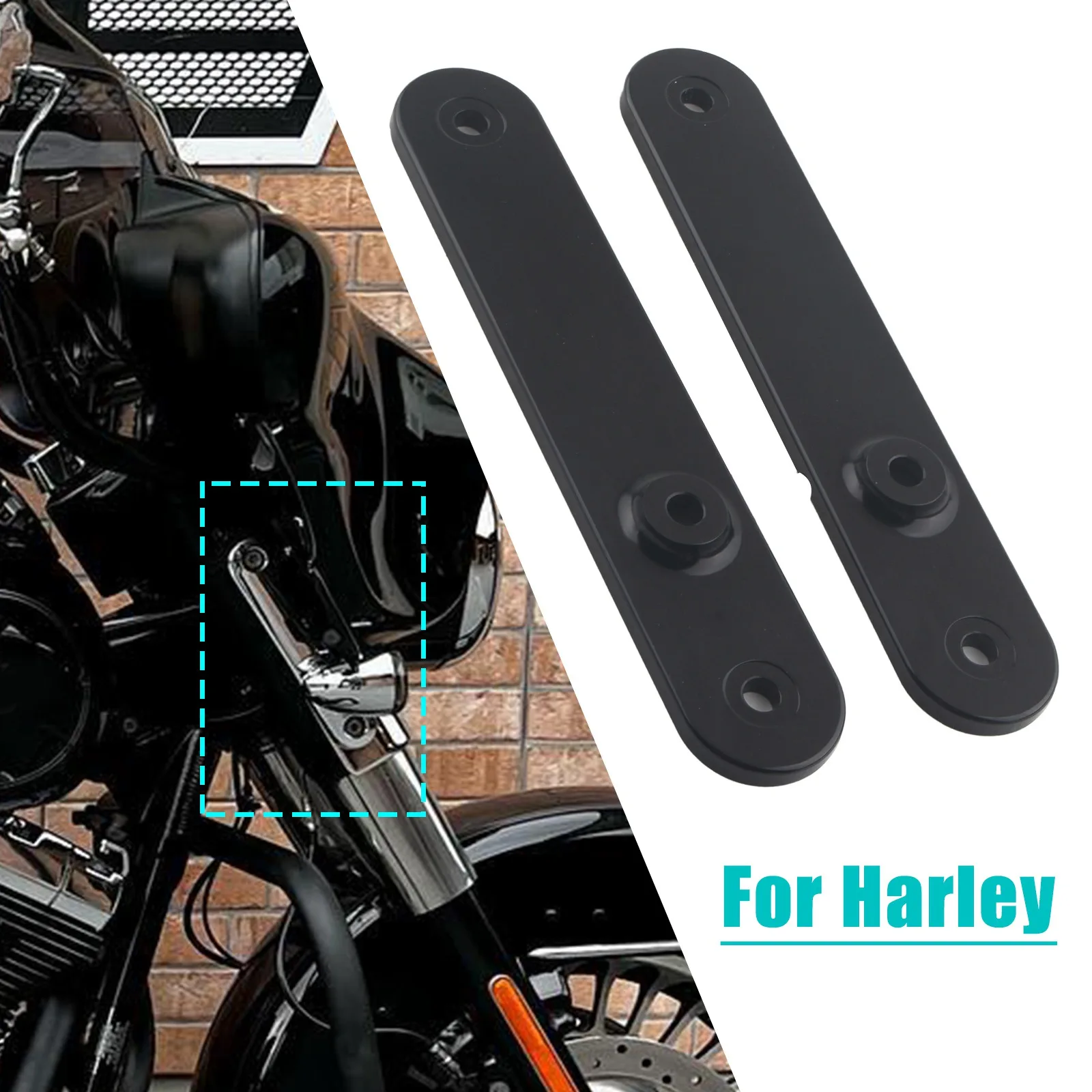 Hotop Designs Front Turn Signal Relocation Mounts For Harley Davidson FLHT/FLHTC/FLHTCU/FLHTCUTG/FLHTK - Image 6