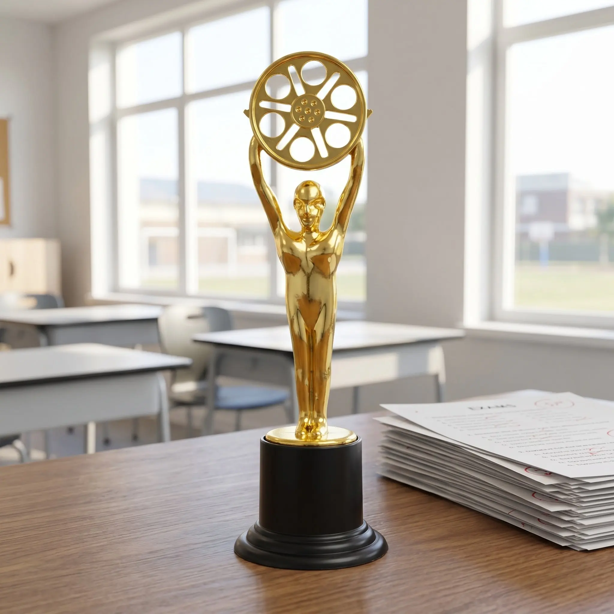 8Pcs Gold Plastic Trophy Awards Small Standing Cup for Sports Day Classroom Prizes School Rewards Game Night