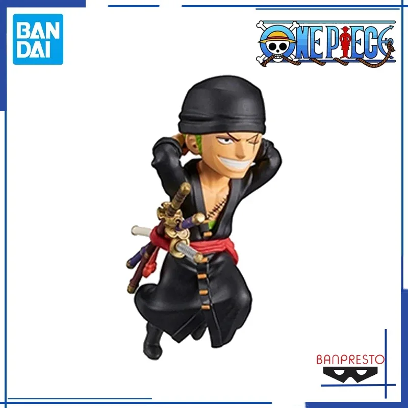 Bandai Original figura de Anime de una pieza WCF Wano país la isla de los fantasmas Vol4 figuras de acción de juguete Zoro modelo regalo para niños